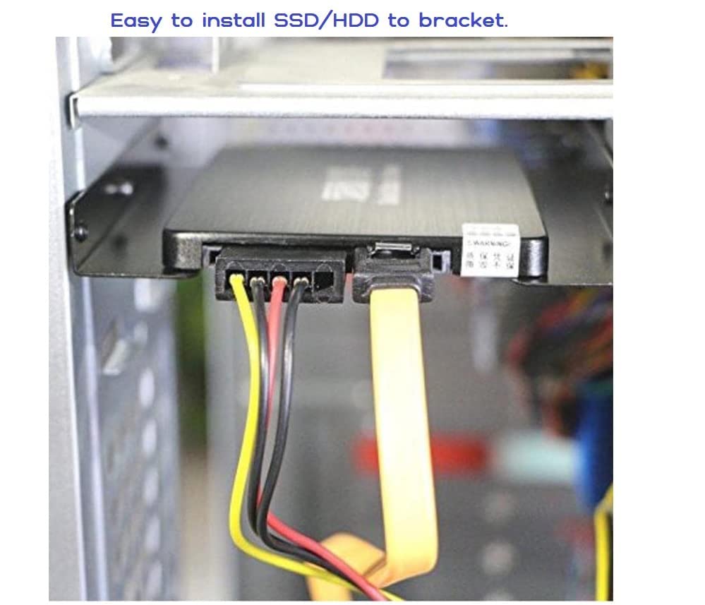 Image of XIKKART 2.5 inch to 3.5 inch SSD HDD Metal Adapter Bracket | Hard Drive Mounting Tray Caddy for PC Case | SSD to HDD Converter Holder for Desktop Installation | Durable Metal HDD /SSD Mounting Kit (Pack of 1)