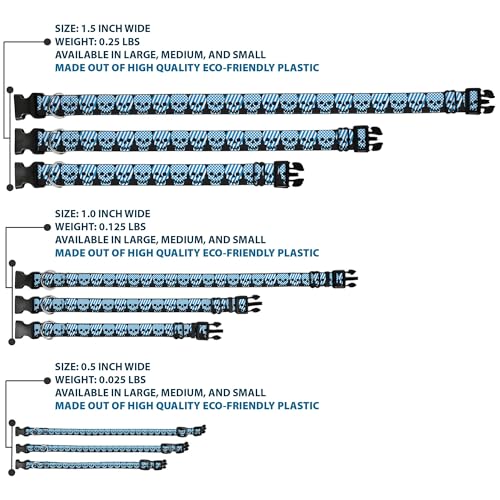 Collar de plástico ajustable de 45-81 cm Buckle-Down con clip de alta resistencia 4