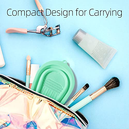 Makeup-Brush-Cleaning-Mat-Silicone-Cosmetic-Brush-Cleaning-Pad-Portable-Cleaning-Tool-Suitable-for-Makeup-Brushes-Makeup-Sponges-Multicolor-2pcs