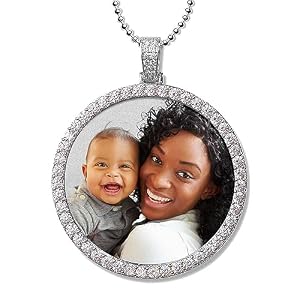PicturesOnGold.com Photo Engraved XL Cubic Zirconia Pendant in Size 2 x 2 Inch
