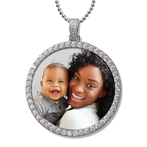 PicturesOnGold.com Photo Engraved XL Cubic Zirconia Pendant in Size 2 x 2 Inch