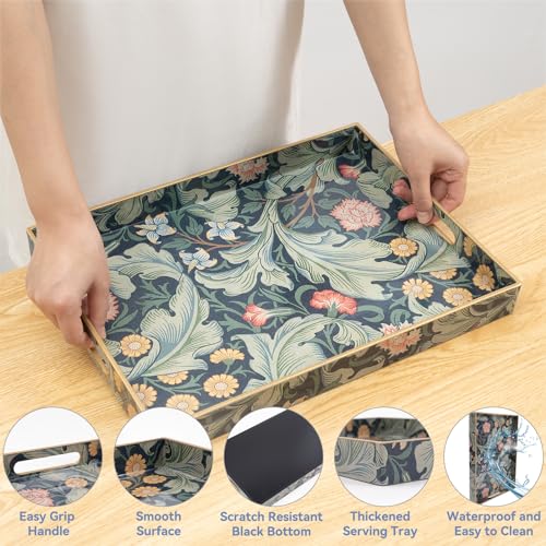 AGIOTA Coffee Table Trays for Living Room Serving Tray with Handles, Modern Large Tray for Ottoman Coffee Table - Image 4