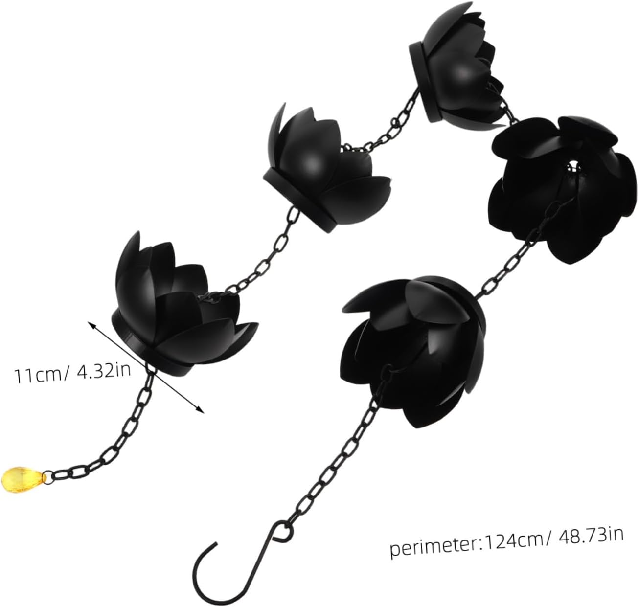 Yardwe Rain Chain Home Rain Chain Garden Decor Rain Chains for Gutters Rain Chain Outdoor Drainage Rain Chain Rain Chain Adapter Decorative Rain Chain