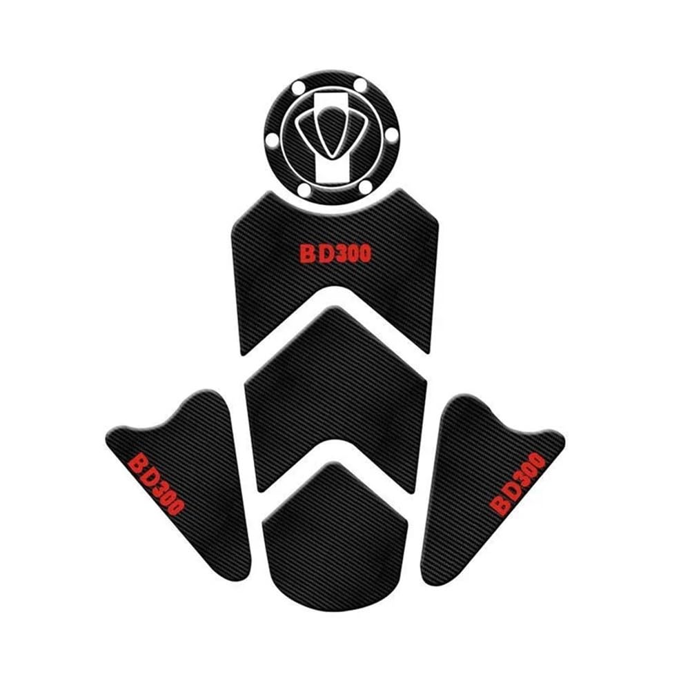 Motorcycle Fuel Tank Cap Sticker for Benda BD300 BD 300 Motorcycle Anti Slip Fuel Oil Tank Pad Protector Side Knee Grip Sticker Decoration Decal Pad