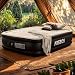 Arebos Aufblasbares Luftbett 203x152x51 cm für 2 Personen, integrierte Elektropumpe, selbstaufblasende Luftmatratze als Gästebett oder Campingbett Grau/Anthrazit