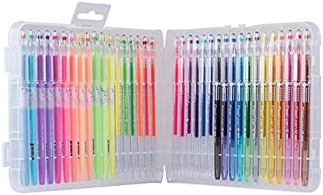Pack of 36 Premium Glitter Gel Color Pens Multicolor, 0.8-1.0mm Fine Point Set