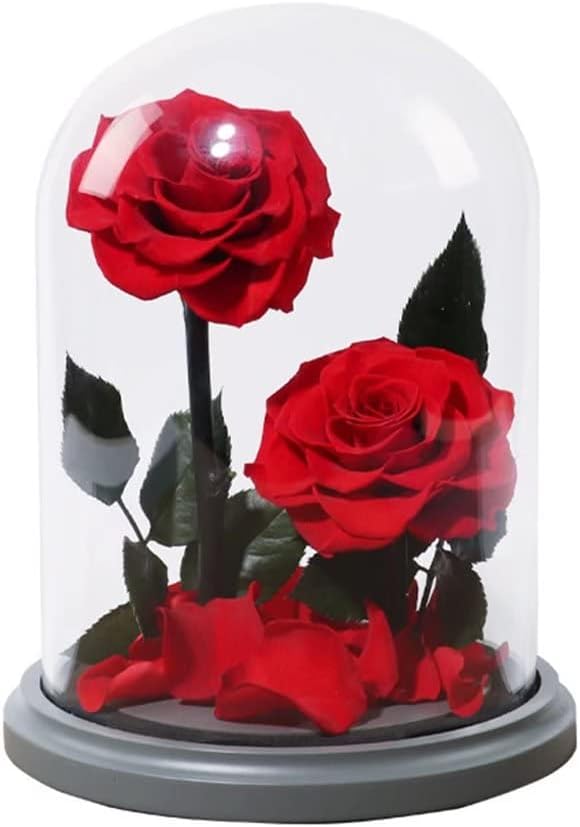 プリザーブドフラワー バラ ブリザードフラワー プレゼント 薔薇 生花 フラワーアレンジ ラッピング済み ギフト ボックス 枯れない花 ガラスポット ケース入り ドライフラワー メッセージカード 還暦祝い 女性 妻 結婚記念日 プロポーズ 母の日 結婚祝い 退職祝い 出産