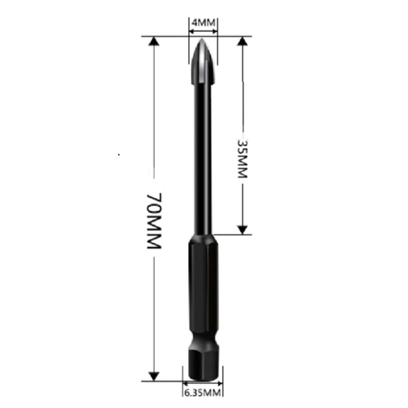 7-teiliges Kreuzbohrer-Set Für Glas, Fliesen, Beton & Holz – 3–12 Mm, Universal-Bohrwerkzeug