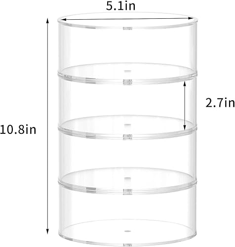 Miniatura 6 de Carmanon Organizador de cinturón de 4 capas para armario, organizador de almacenamiento de cinturón de acrílico, soporte para cinturón transparente,