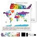 Scratch Off Map of The World - (2-in-1) World Map with Scratch Off USA Map, Includes Gift Messaged Box + Storage Pouch with Tool Sets - 23.4" x 16.5"- Watercolor
