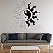 Adesivo murale Yin Yang Yoga Fitness Studio Adesivo murale Yin Yang impermeabile rimovibile Decorazione in vinile per soggiorno camera da letto-57x57 cm