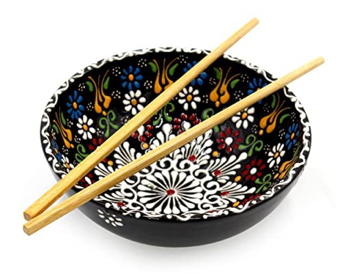 Küchengeräte 6.2" Inc%100 Hand-Painted Decorative Turkish Ceramic Bowl - Handcrafted Serving Bowl For Snacks Salad Noodle Cereal Rice Soup Pasta Serving - Best Gift Set #TOP6