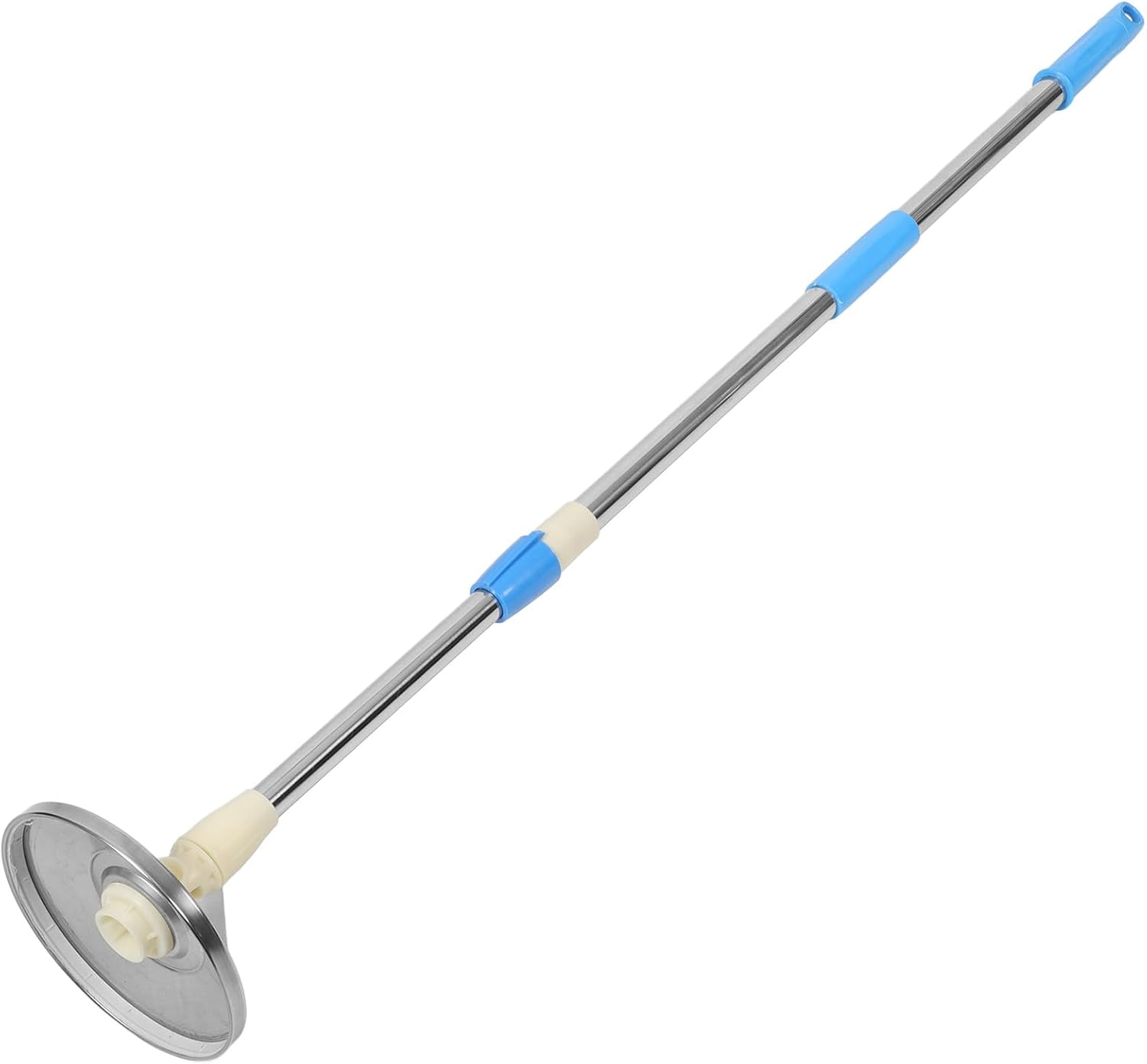 BETOOKY Detachable Stainless Steel Rotary Mop Pole Blue Telescopic Handle Reinforced Mop Head Base for Commercial Floor Cleaning