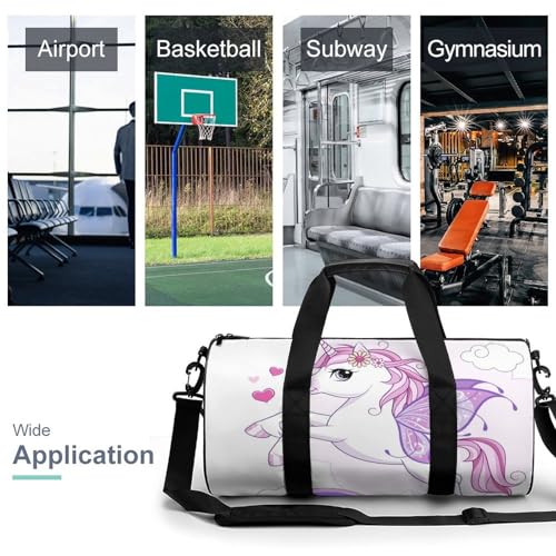 Sac de voyage licorne papillon avec grand volume de 45cm - 3
