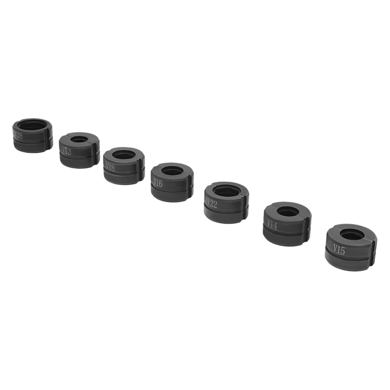 Lot de 7 mâchoires de sertissage pour pince à sertir, profil en V pour V12, V14, V15, V16, V18, V22, V28, pour sertir des tuyaux en cuivre, mâchoires de sertissage de type V