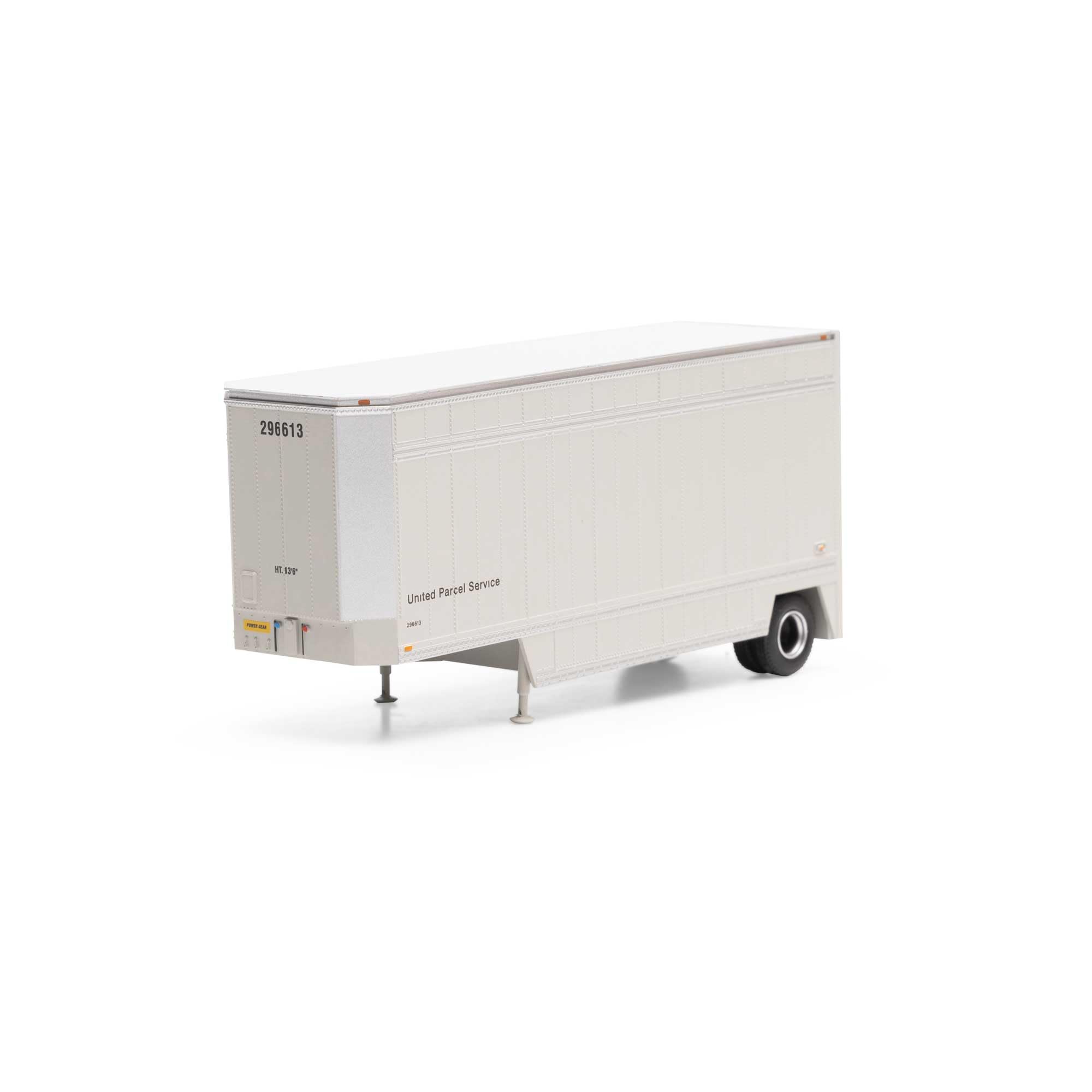 Athearn HO RTR 28' Drop Sill TrailerUPS/No Shield #296613 ATH90204 HO Vehicles