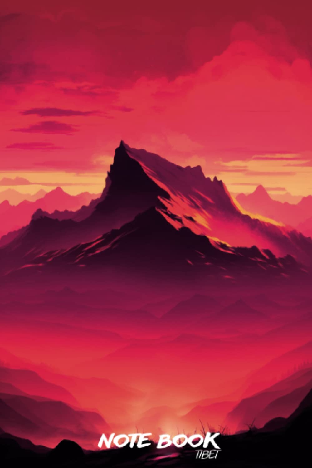 Carnet de notes : Worrd Landscapes, Tibet - avec pages blanches lignées, parfait pour le journal, le gribouillage et les notes (150 pages, vierge, 6 x 9) (French Edition)