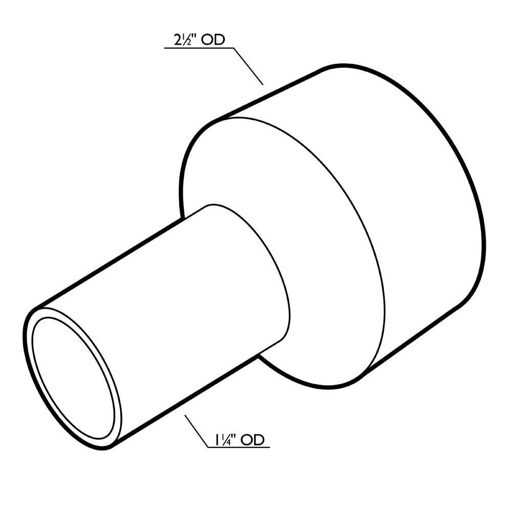 2-1/2 in to 1-1/4 in Adapter