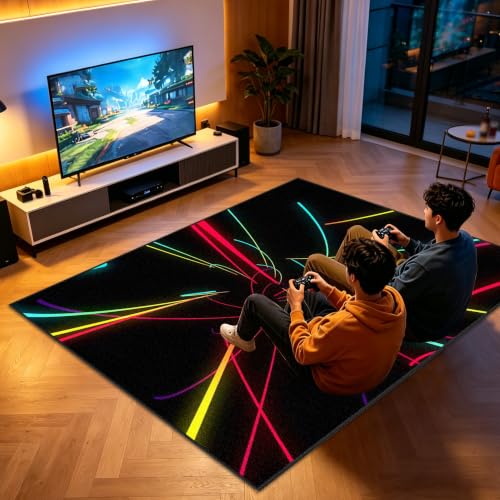 Tapis de chambre de salon de jeu protégeant le sol des roues - 3