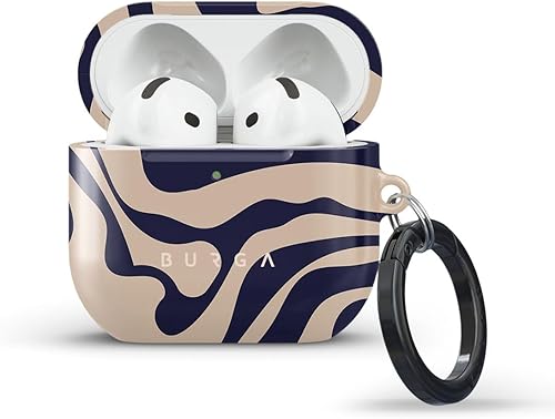 Miniatura 7 de Burga Funda Rígida para Airpod Compatible con Apple Airpods 4 Estuche de Carga, Patrón Minimalista Imperial - Funda Protectora de Plástico Duro