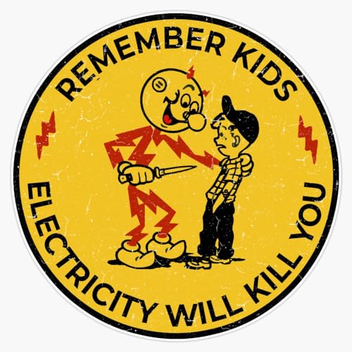 Pack of 4-3 Inch - Yellow Reddy Kilowatt, Electricity Will
