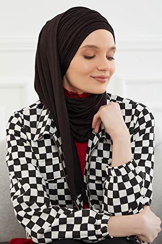 Aisha's Design Instant Hijab Scarves for Women, 95% Cotton Pretied Bonnet Turban Easy to Wear Cotton Headscarf3