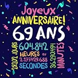 Photo Gallery joyeux anniversaire ~ 69 ans: livre d or pour le 69ème anniversaire - 69 ans décoration & cadeau d anniversaire pour homme ou femme - livre pour les félicitations et photos des invités Photo Gallery joyeux anniversaire ~ 69 ans: livre d or pour le 69ème anniversaire - 69 ans décoration & cadeau d anniversaire pour homme ou femme - livre pour les félicitations et photos des invités