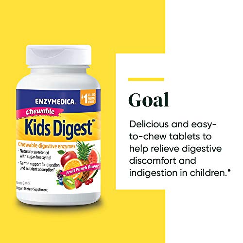 Enzymedica, Kids Digest, Chewable Digestive Enzymes, 90 Count #TOP2