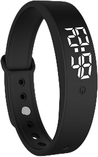 Vibrating Alarm Wristband, Silent Vibrating Alarm Clock for Deaf, Wrist Alarm Watch for Deep Sleepers, Silent Wristban, Adjustable Wristban for Discreet Wake up, Perfect for Home and Travel Use