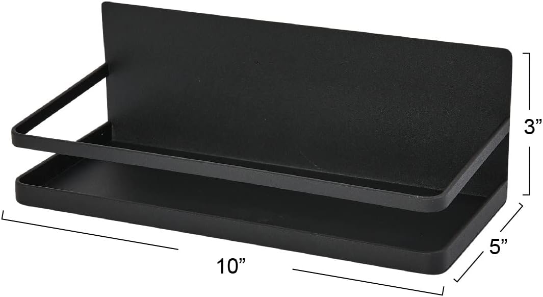 Household Essentials Metal Magnetic Spice Organizer, Black