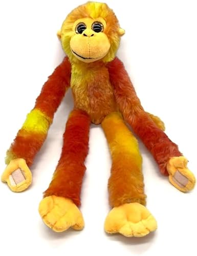 Miniatura 3 de The Petting Zoo Mono de peluche, juguetes de peluche para niñas y niños, teñido anudado, 20 pulgadas (naranja)