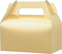 Vista 1 de UnicoPak Paquete de 30 cajas de regalo doradas a dos aguas, cajas de regalo para niños, para aperitivos, dulces, juguetes, fiesta de cumpleaños