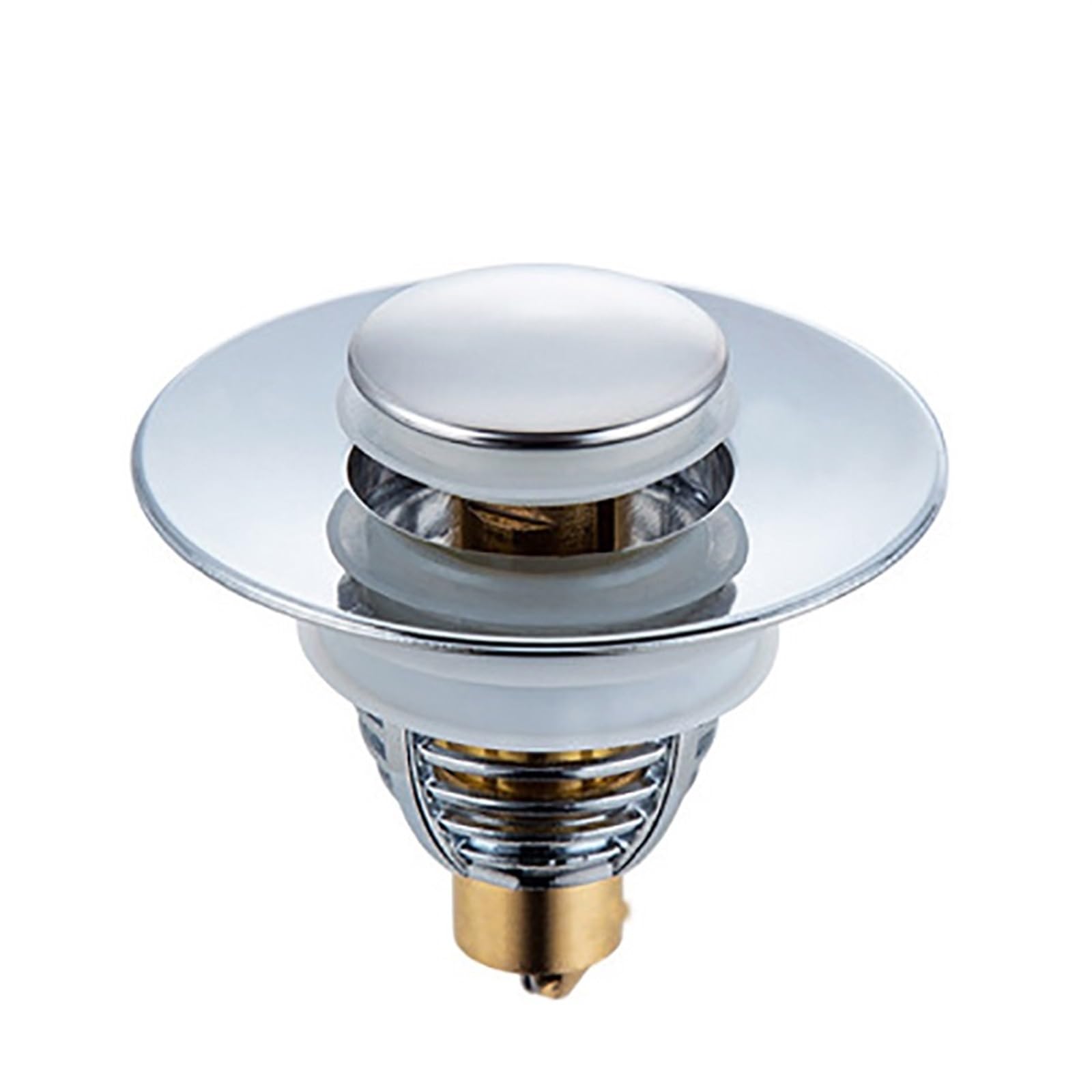 Floor Drain Core Universal Stainless Steel Basin Pop-Up Bounce Core Drain Filter Hair Catcher Sink Strainer Bathtub Stopper Bathroom Tool(Upgrade paragraph)