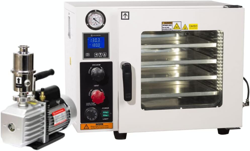 Across International AT09p7.110 Vacuum Oven with 7 CFM Pump, 5 Sided Heating, 0.9 cu ft