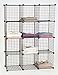 Unknown DB-04120 Mini Grid Shelf Unit Grid Wall Panel Shelves Retail Display Fixture Black New