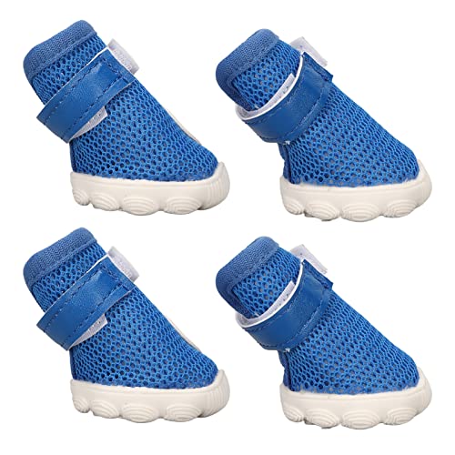 Sapatos para Cães de Estimação 4 Peças, Sapatos de Verão Macios e Respiráveis, Sandálias, Botas, Tên