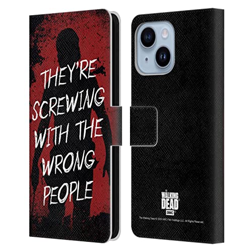Étui Walking Dead Rick Grimes pour iPhone 14 Plus coque portefeuille cuir
