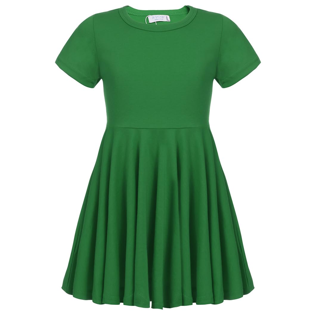 trudge Robe Fille Manches Longue/Manche Courte Base Coton T-Shirts Robe Casual Enfant Fille Vêtements Automne Hiver 3-15 Ans