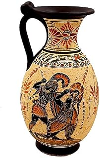 Greek Vase Jar,Oinochoe 26cm,Showing Achilles killing Penthesilea