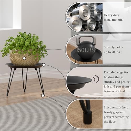 Sueh Design GD0102 Plant Stand Indoor, Metal Plant Stand Round Plant Table Heavy Duty Plant Stool Flower Pots thumb #3