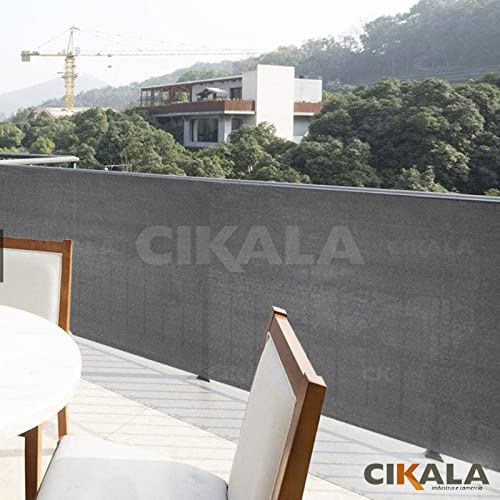 Tela Cerca CK200 Privacidade Com Acabamento Cor Cinza Proteção Shade Metro Linear 200G/M² 4x1