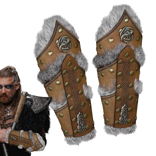 Protectores de muñeca ajustables con cordones brazaletes medievales para calentadores de brazos