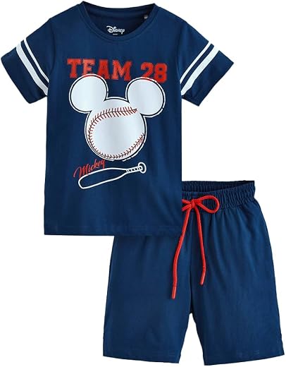 Hopscotch Cotton Mickey Mouse T-shirt &amp; Shorts