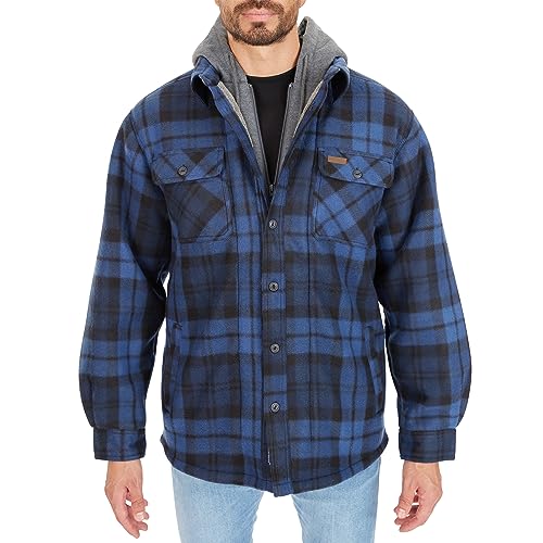 Image of Smith's Workwear Men's Big Men's Sherpa-lined Microfleece Shirt Jacket