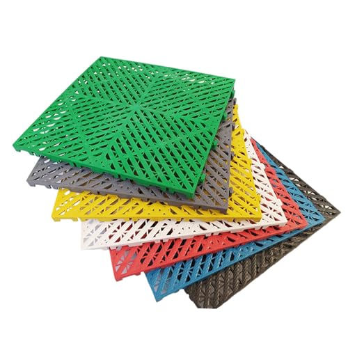LYHXYLFT Interlocking Floor Mat,Garage Drainage Interlocking Bricks,Modular Flooring Tile Pooldecking Boards,Suitable for Home Workout Garage Workshop Deck Patio
