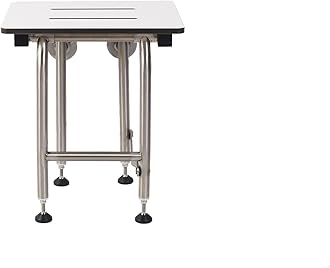 Shower Seat Resin with Legs, ADA Heavy Duty Shower Chair for Inside Shower 400lbs | 304 Stainless Steel | Shower Chair for Elderly and Disabled | Folding Shower Seat Wall Mounted | 18”x16”