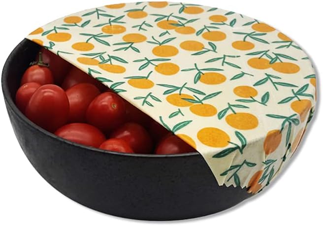 Miniatura 6 de Zelten Envolturas reutilizables de cera de abejas (6 paquetes, 3 tamaños S, M, L, con cuerda de cáñamo de 6.6ft, dos botones) sin plástico y