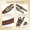 4 Set Bolo Tie Making Kit Tie Tips Replacement End Buckle Charms Braided Leather Cord Slide Clasps Accessories for Western Style Cowboy Bolo Tie Making Supplies DIY Crafts Clothes Decor #2