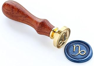 Wax Seal Stamper, VOOSEYHOME Horoscope Capricorn Sign of Zodiac Stamp with Rosewood Handle, Decorating on Packing Invitation Envelope Letter Sealer Card Book Parcel for Birthday Themed Party Signature