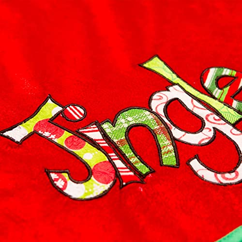 3D Elf Christmas Tree Skirt Jingle Elf Tree Skirt For Elf Themed Decoration With Candy Striped Legs Red Green Funny Tree Skirt For Santa Helper Under Tree Décor Kid Xmas Tree Mat For Xmas Party #TOP4